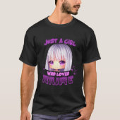 Gewoon een meisje dat houdt van anime Japanse mang T-shirt (Voorkant)