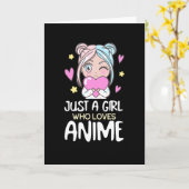 Gewoon een meisje dat houdt van Anime Manga Drawin Kaart (Gele Bloem)