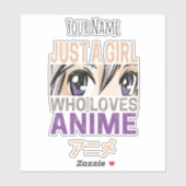 Gewoon een meisje dat houdt van Anime  Manga Kawai Sticker (Vel)
