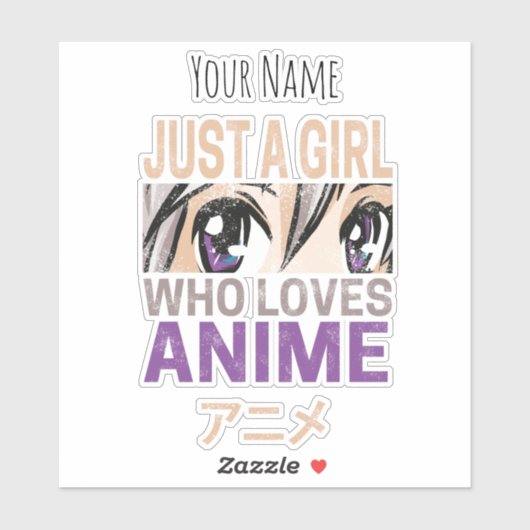 Gewoon een meisje dat houdt van Anime  Manga Kawai Sticker (Vel)
