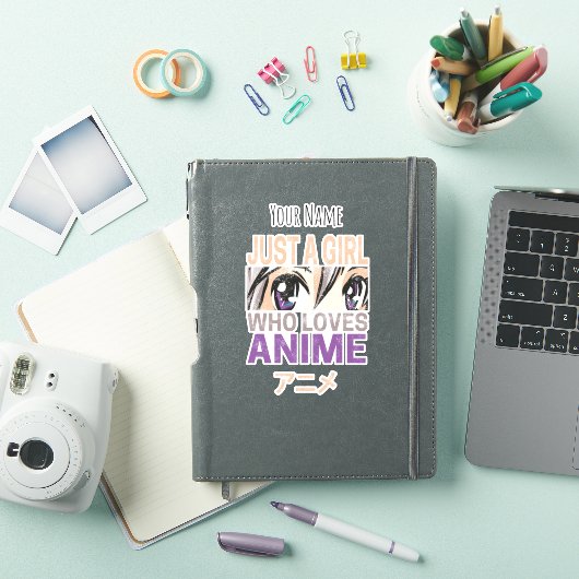 Gewoon een meisje dat houdt van Anime  Manga Kawai Sticker (iPad Cover)