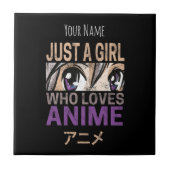 Gewoon een meisje dat houdt van Anime  Manga Kawai Tegeltje (Voorkant)