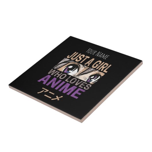 Gewoon een meisje dat houdt van Anime  Manga Kawai Tegeltje (Zijkant)