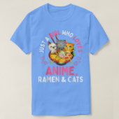 Gewoon een meisje dat houdt van Anime Ramen en Kat T-shirt (Design voorkant)