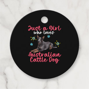 Gewoon een meisje dat houdt van Australische vee h Bedankjes Labels
