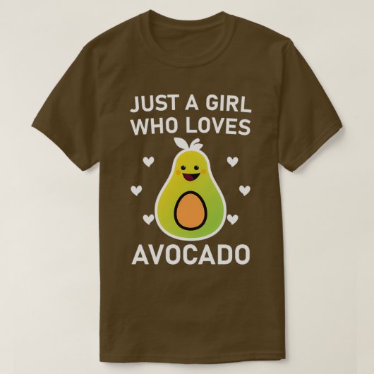 Gewoon een meisje dat houdt van Avocado avocado mi T-shirt (Design voorkant)
