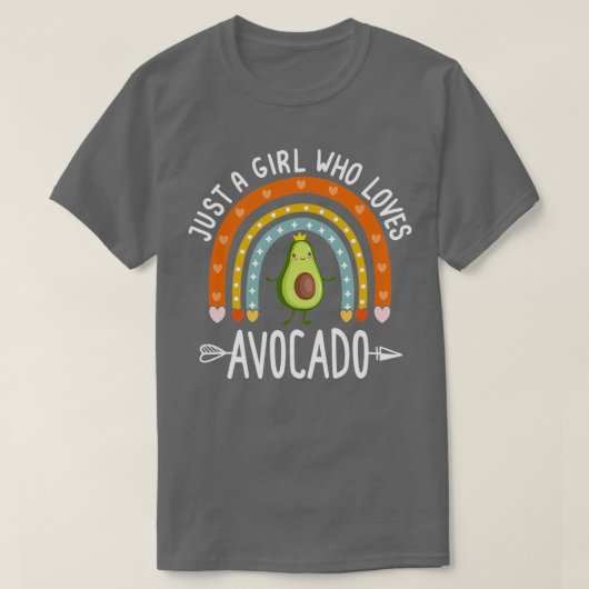 Gewoon een meisje dat houdt van Avocado Rainbow Cu T-shirt (Design voorkant)