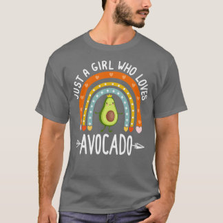 Gewoon een meisje dat houdt van Avocado Rainbow Cu T-shirt