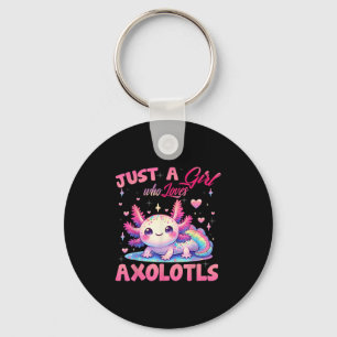 Gewoon een meisje dat houdt van Axolotl Kawaii mei Sleutelhanger