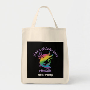 Gewoon een meisje dat houdt van Axolotls Schattige Tote Bag