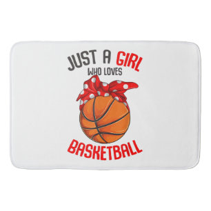 Gewoon een meisje dat houdt van basketbal meisje badmat