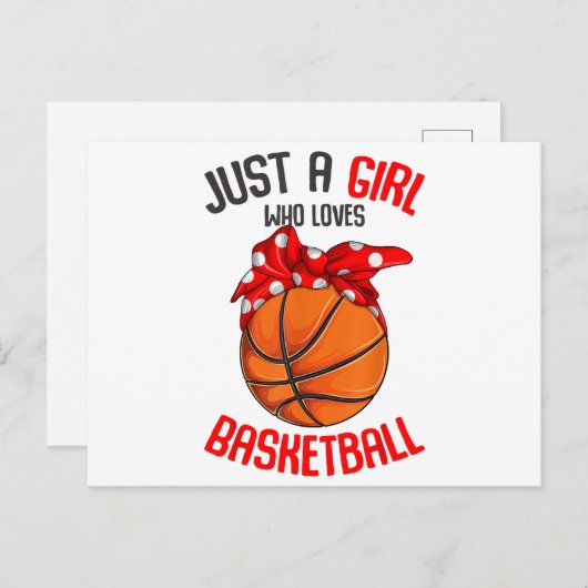 Gewoon een meisje dat houdt van basketbal meisje briefkaart (Voorkant / Achterkant)
