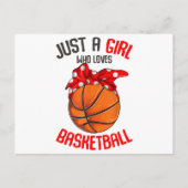 Gewoon een meisje dat houdt van basketbal meisje briefkaart (Voorkant)