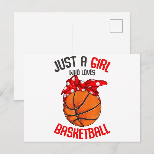 Gewoon een meisje dat houdt van basketbal meisje feestdagenkaart (Voorkant / Achterkant)