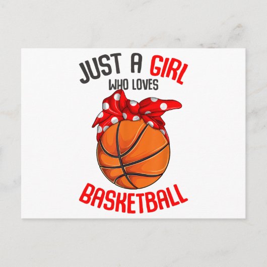 Gewoon een meisje dat houdt van basketbal meisje feestdagenkaart (Voorkant)