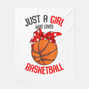 Gewoon een meisje dat houdt van basketbal meisje fleece deken