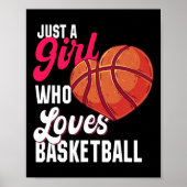 Gewoon een meisje dat houdt van basketbal meisje K Poster (Voorkant)