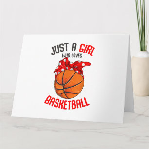 Gewoon een meisje dat houdt van basketbal meisje kaart
