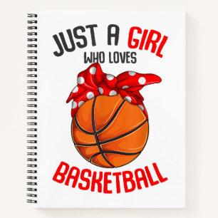 Gewoon een meisje dat houdt van basketbal meisje notitieboek