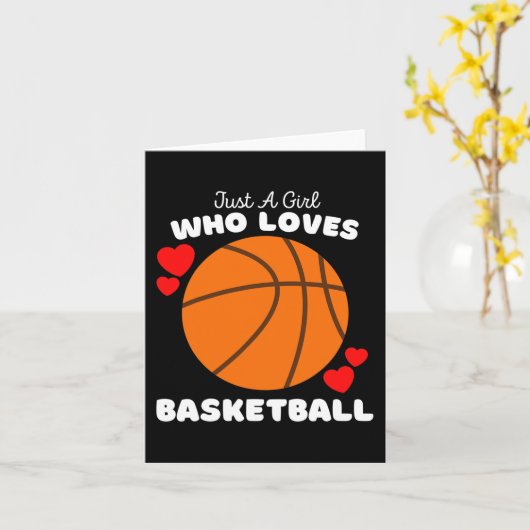 Gewoon een meisje dat houdt van basketbal - Schatt Kaart (Gele Bloem)