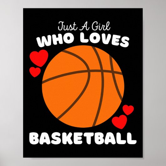 Gewoon een meisje dat houdt van basketbal - Schatt Poster (Voorkant)