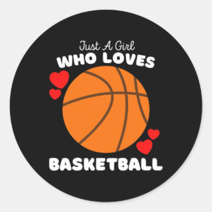 Gewoon een meisje dat houdt van basketbal - Schatt Ronde Sticker