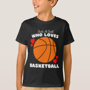 Gewoon een meisje dat houdt van basketbal - Schatt T-shirt