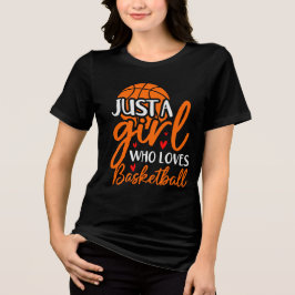 Gewoon een meisje dat houdt van basketbal T-shirt