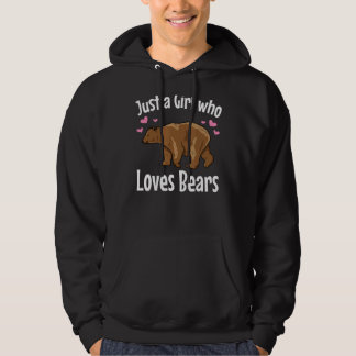 Gewoon een meisje dat houdt van Beren Grizzly Beer Hoodie