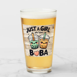 Gewoon een meisje dat houdt van Bob gepersonalisee Glas