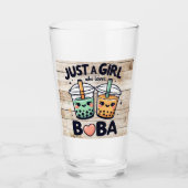 Gewoon een meisje dat houdt van Bob gepersonalisee Glas (Voorkant)