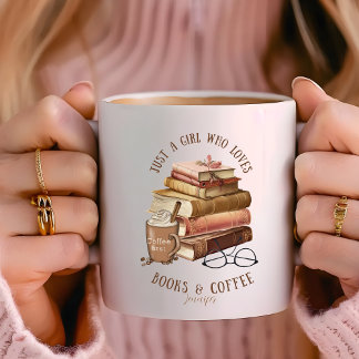 Gewoon een meisje dat houdt van boeken en koffie g koffiemok