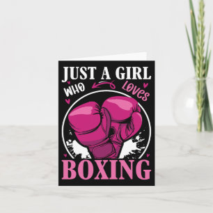 Gewoon een meisje dat houdt van boksen fitness vec kaart