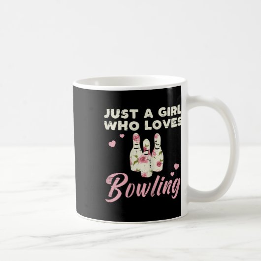 Gewoon een meisje dat houdt van bowling bowler vro koffiemok (Rechts)