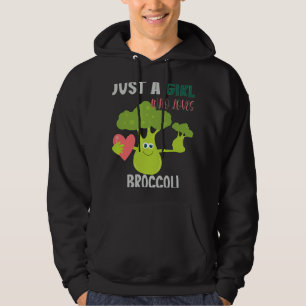 Gewoon een meisje dat houdt van broccoli tuinieren hoodie