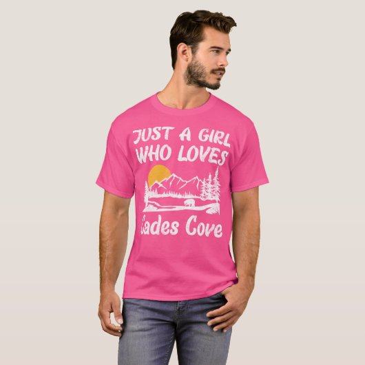 Gewoon een meisje dat houdt van Cades Cove Great S T-shirt (Voorkant volledig)