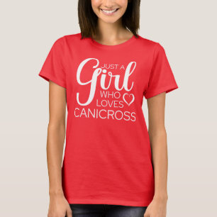 Gewoon een meisje dat houdt van Canicross Hond Run T-shirt