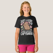 Gewoon een meisje dat houdt van Capybaras Schattig T-shirt (Voorkant volledig)