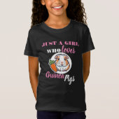 gewoon een meisje dat houdt van cavia's, een varke t-shirt (Voorkant)