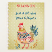 Gewoon een meisje dat houdt van Chickens-Country F Planner (Voorkant)