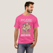 Gewoon een meisje dat houdt van Crested Geckos T-shirt (Voorkant volledig)
