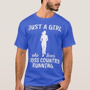 Gewoon een meisje dat houdt van cross country hard t-shirt