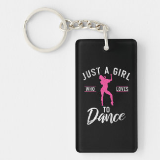 Gewoon een meisje dat houdt van Dance Dancing Love Sleutelhanger