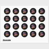 Gewoon een meisje dat houdt van dansen 1 ronde sticker (Vel)