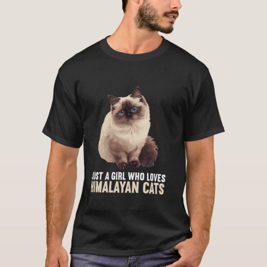 Gewoon een meisje dat houdt van de Himalaya Katten T-shirt (Voorkant)