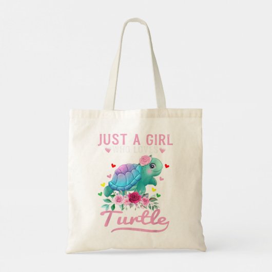 Gewoon een meisje dat houdt van de Waterverf van d Tote Bag (Achterkant)