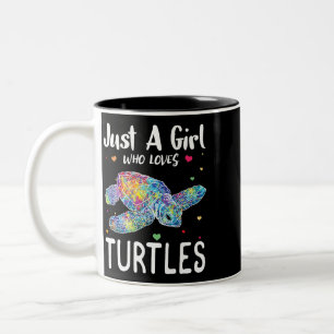 Gewoon een meisje dat houdt van de Waterverf van d Tweekleurige Koffiemok