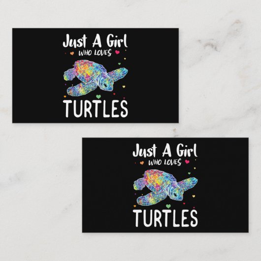 Gewoon een meisje dat houdt van de Waterverf van d Visitekaartje (Voorkant / Achterkant)