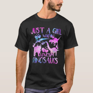 Gewoon een meisje dat houdt van dinosaurussen Dino T-shirt