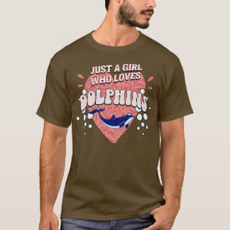 Gewoon een meisje dat houdt van dolfijnen dolfijne t-shirt